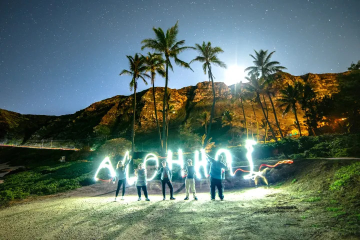 Aloha from Hawaii at Night