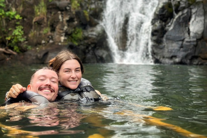swimming at Waimea falls