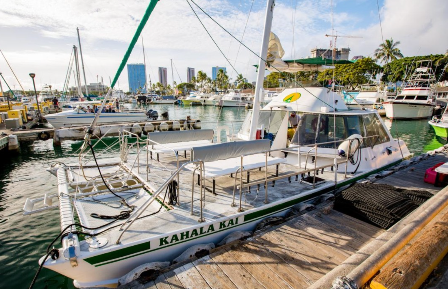 Oahu Catamaran Snorkeling Tour Boat